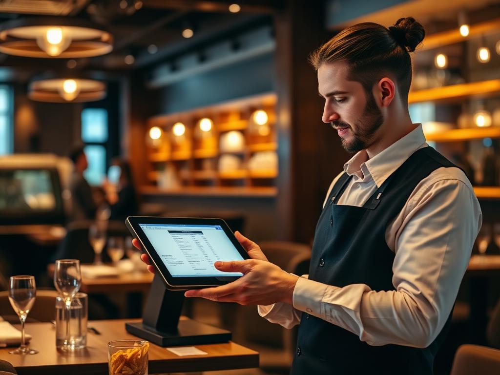 Red River POS in a busy restaurant
