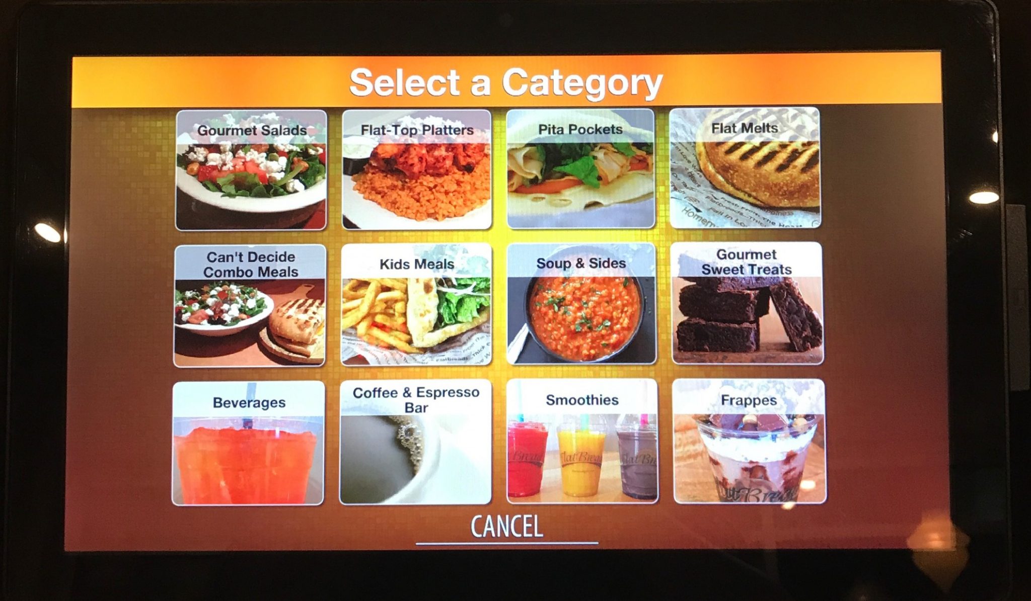 Kiosk-Specific Menu